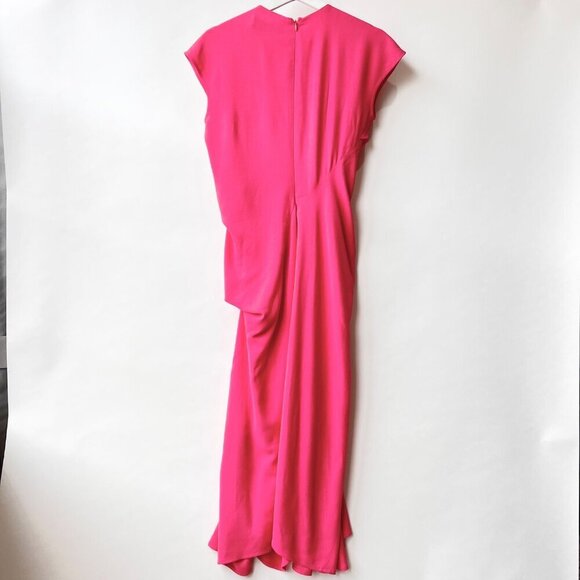 Sies Marjan Paloma draped crepe midi dress, pink, Size 2 - Picture 6 of 14